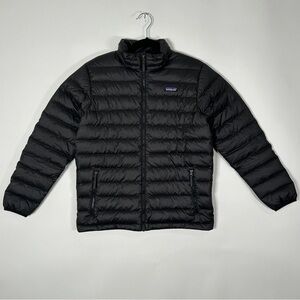 Patagonia Youth XL Size 14 Black Full Zip Down Puffer Jacket